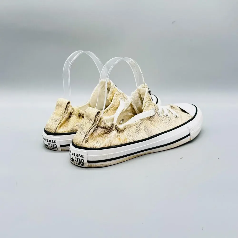 Converse Shoes Womens 7 Beige Snake Print All Star Shoreline Sneaker - Picture 7 of 11